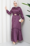 Ümran Tesettür Elbise - Violet