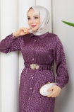 Ümran Tesettür Elbise - Violet