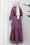 Ümran Tesettür Elbise - Violet