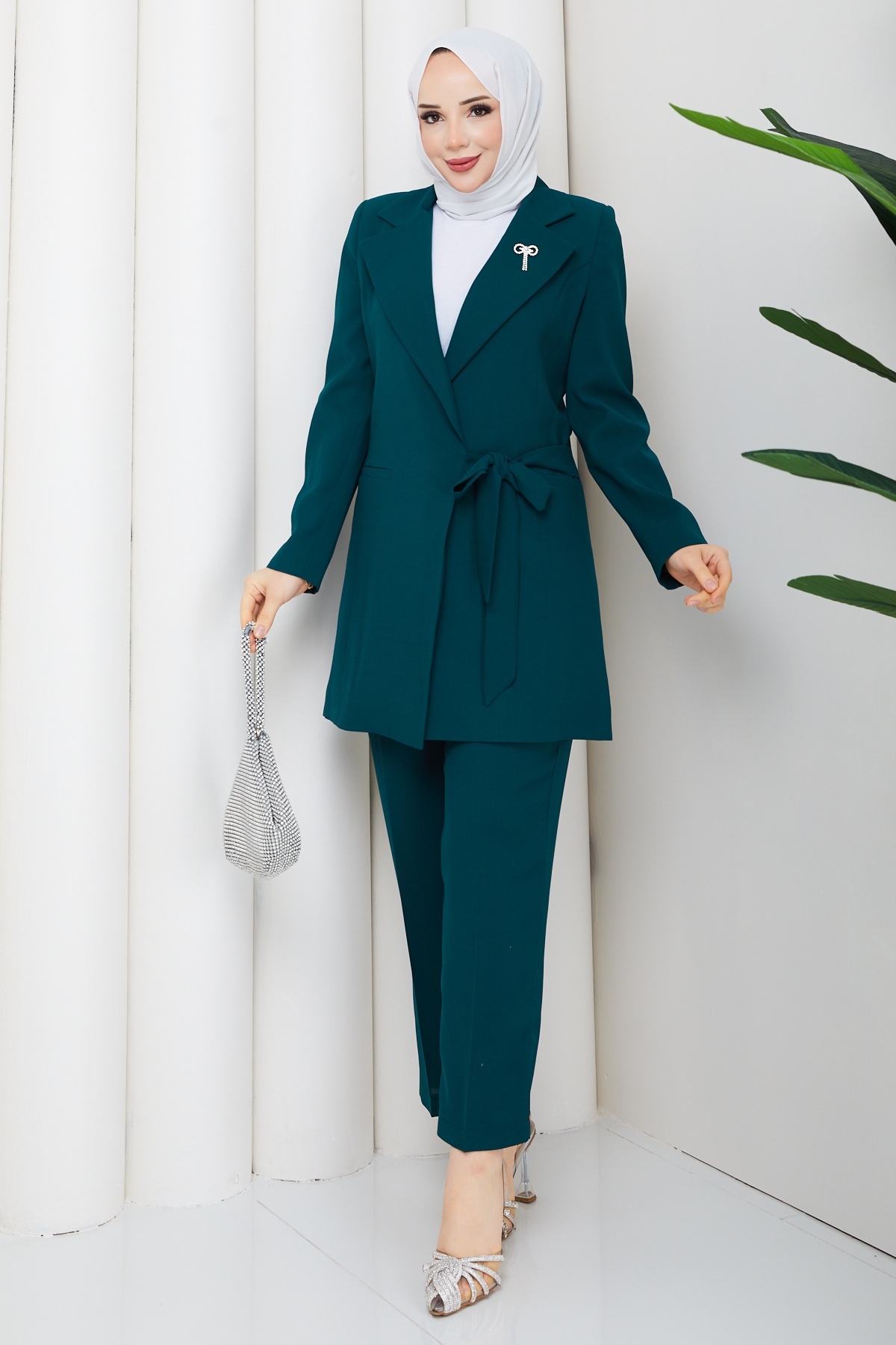 Melodi Pantolon Ceket Takım - Zümrüt