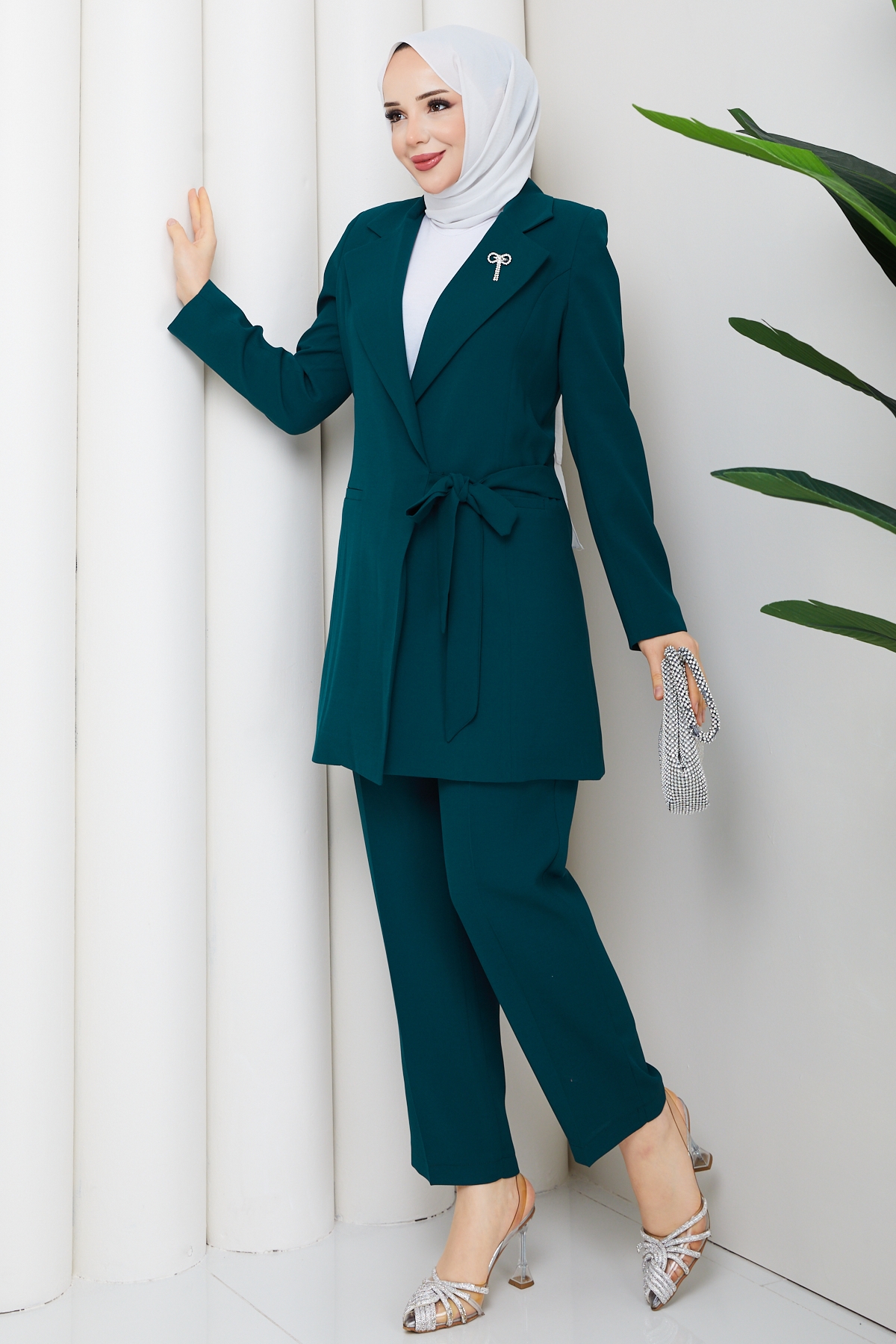 Melodi Pantolon Ceket Takım - Zümrüt