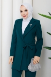 Melodi Pantolon Ceket Takım - Zümrüt
