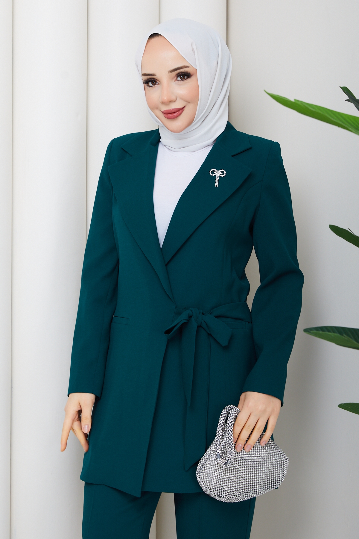 Melodi Pantolon Ceket Takım - Zümrüt