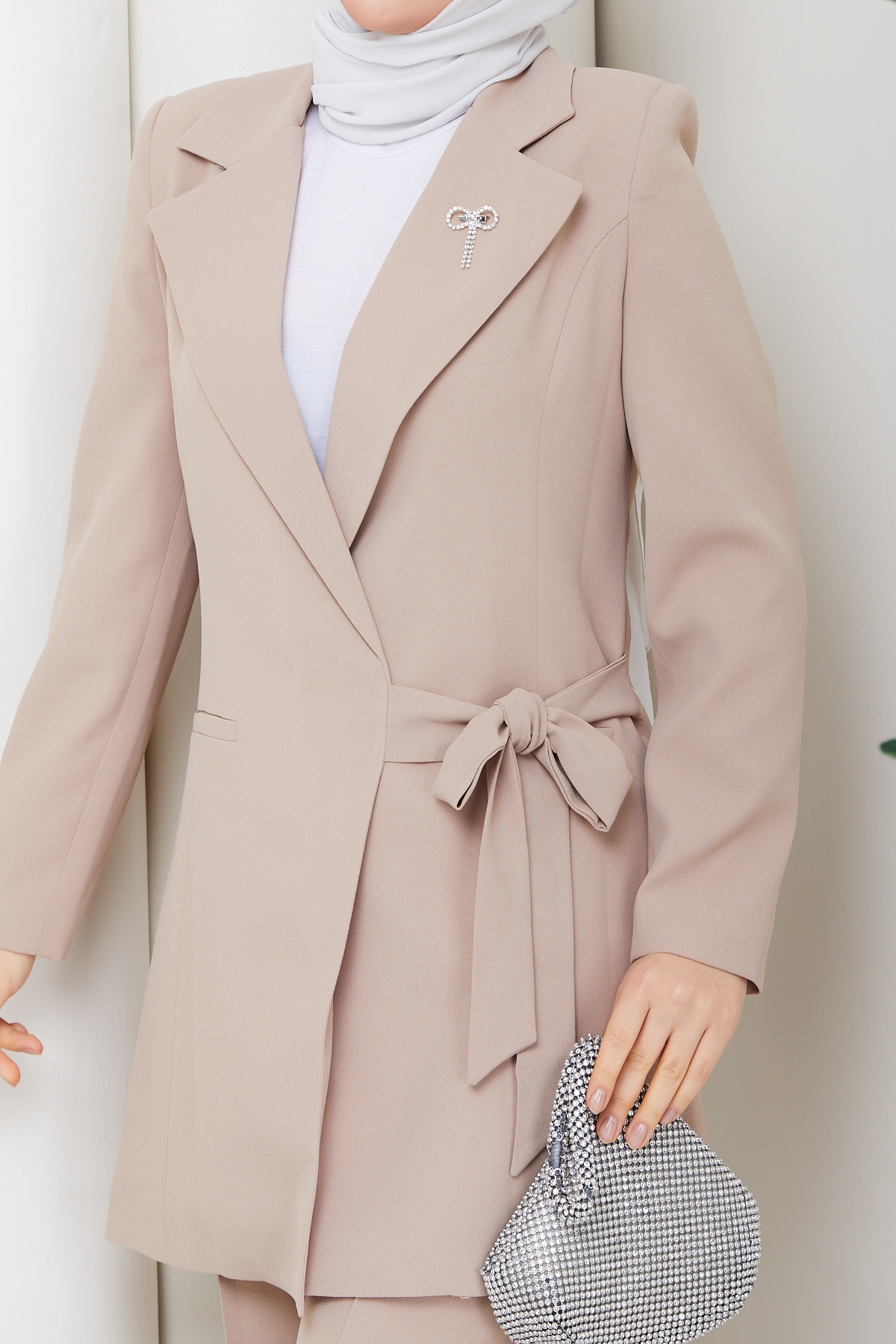 Melodi Pantolon Ceket Takım - Taş