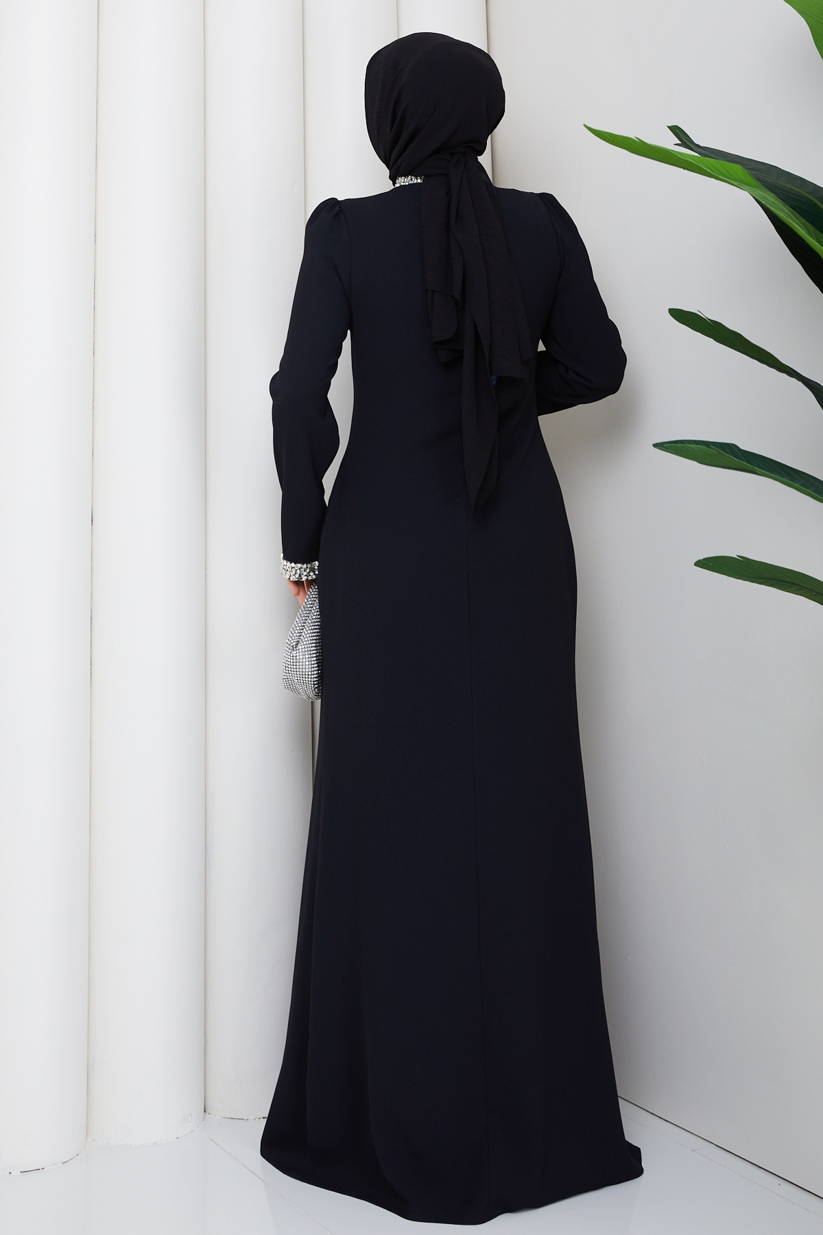 Serap Abiye Elbise - Siyah