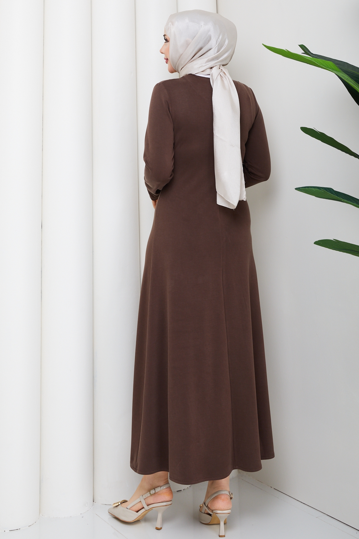 Meral Elbise - Kahve