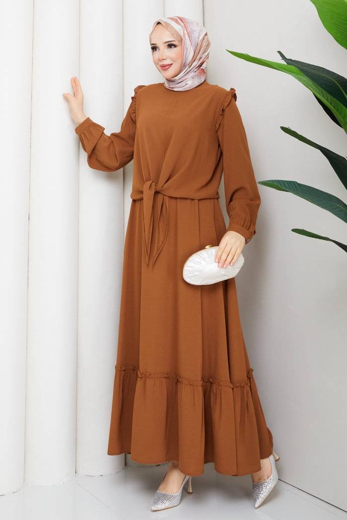 Diva Linda Etekli Takım - Kahve