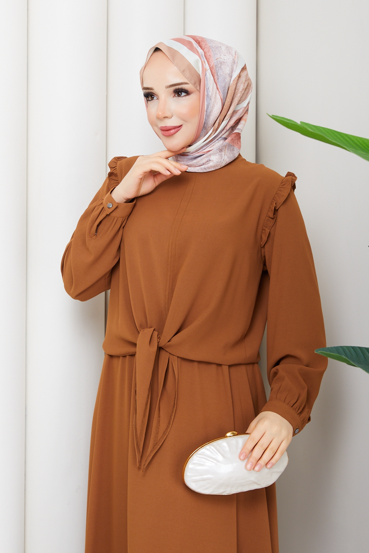 Diva Linda Etekli Takım - Kahve