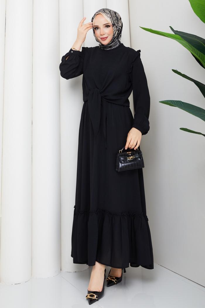 Diva Linda Etekli Takım - Siyah