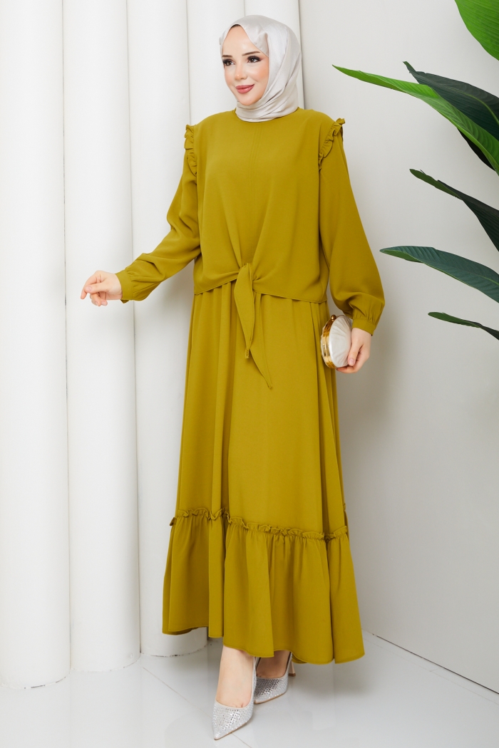 Diva Linda Etekli Takım - Hardal