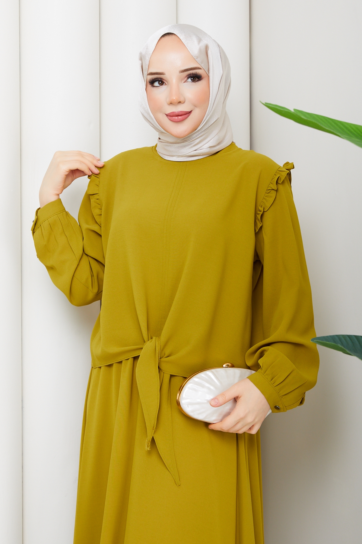 Diva Linda Etekli Takım - Hardal