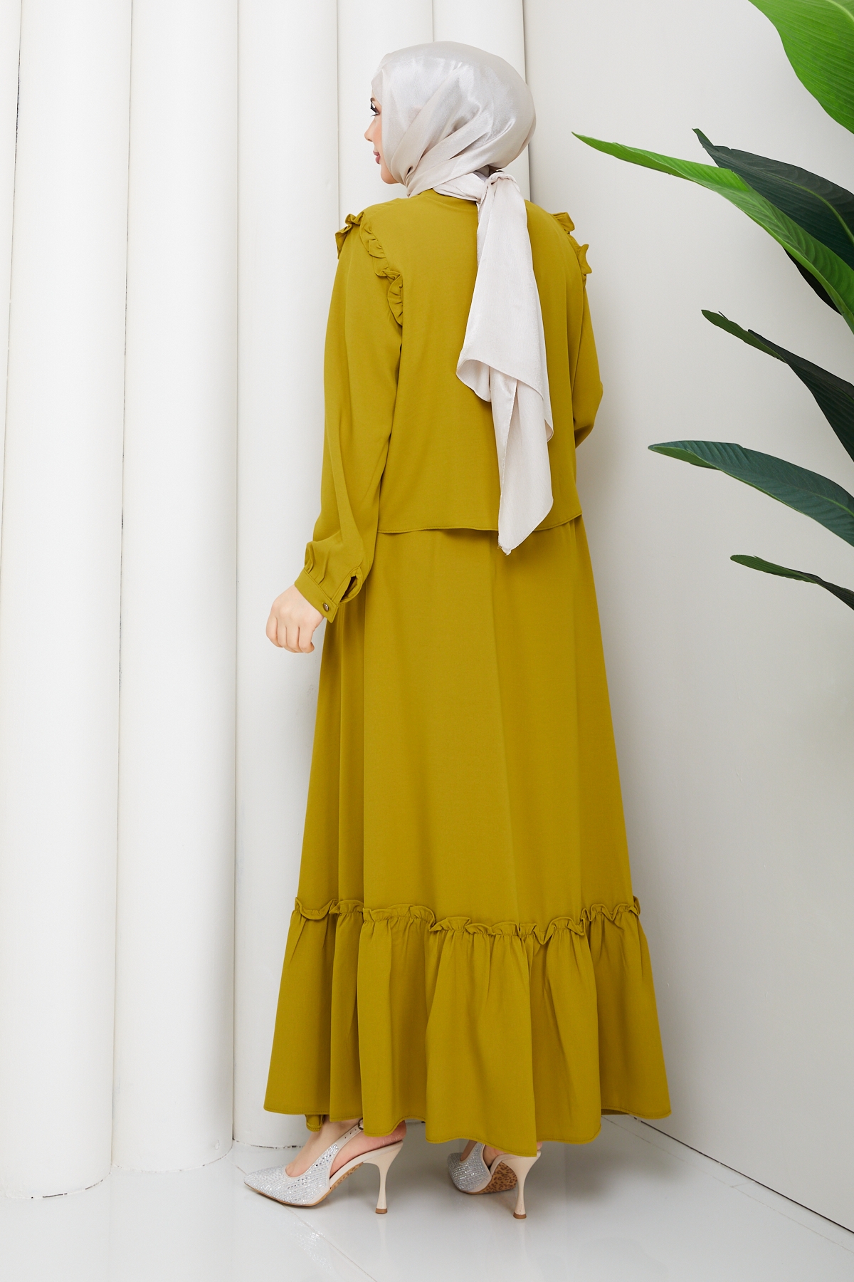 Diva Linda Etekli Takım - Hardal