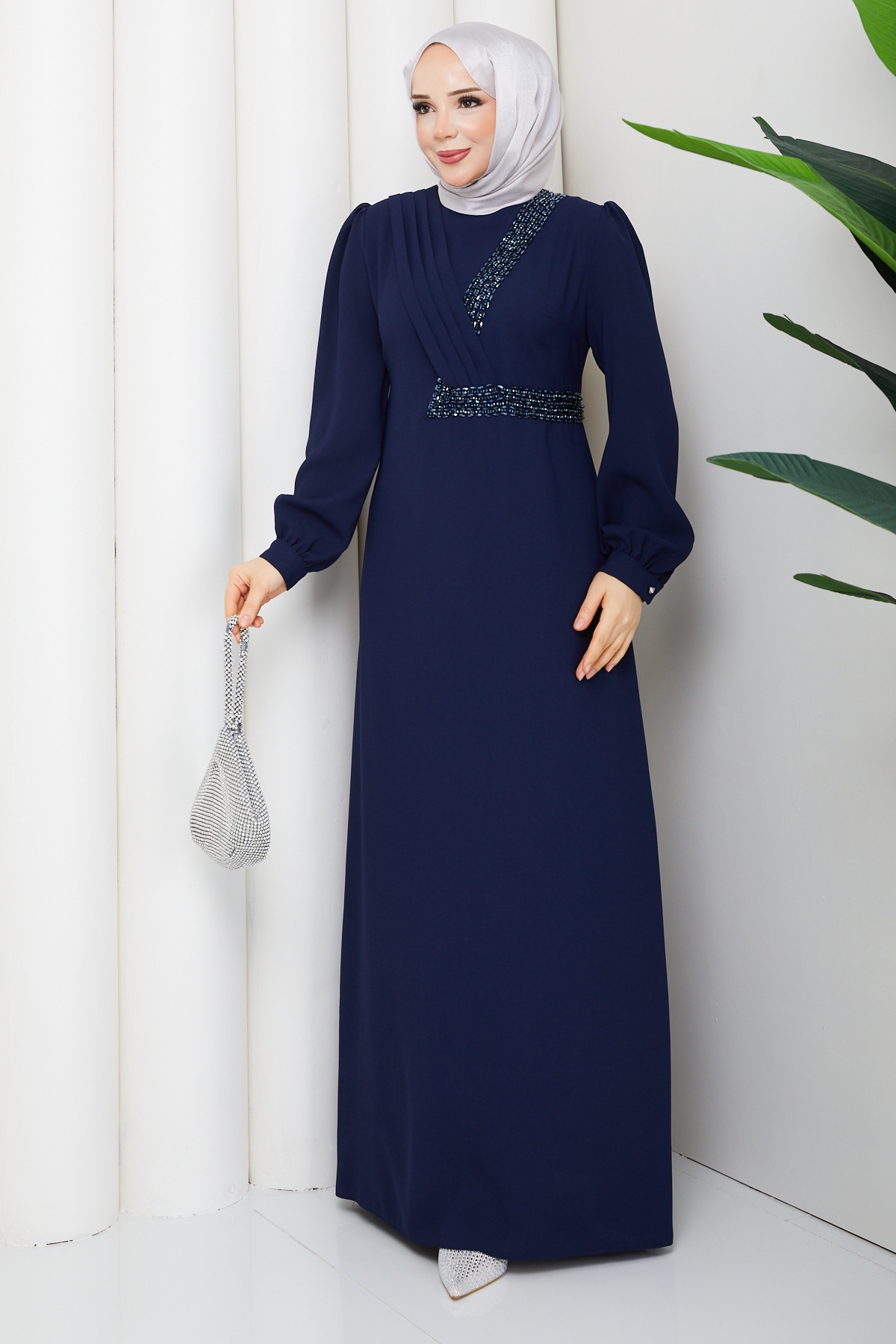 Minel Abiye Elbise - Lacivert
