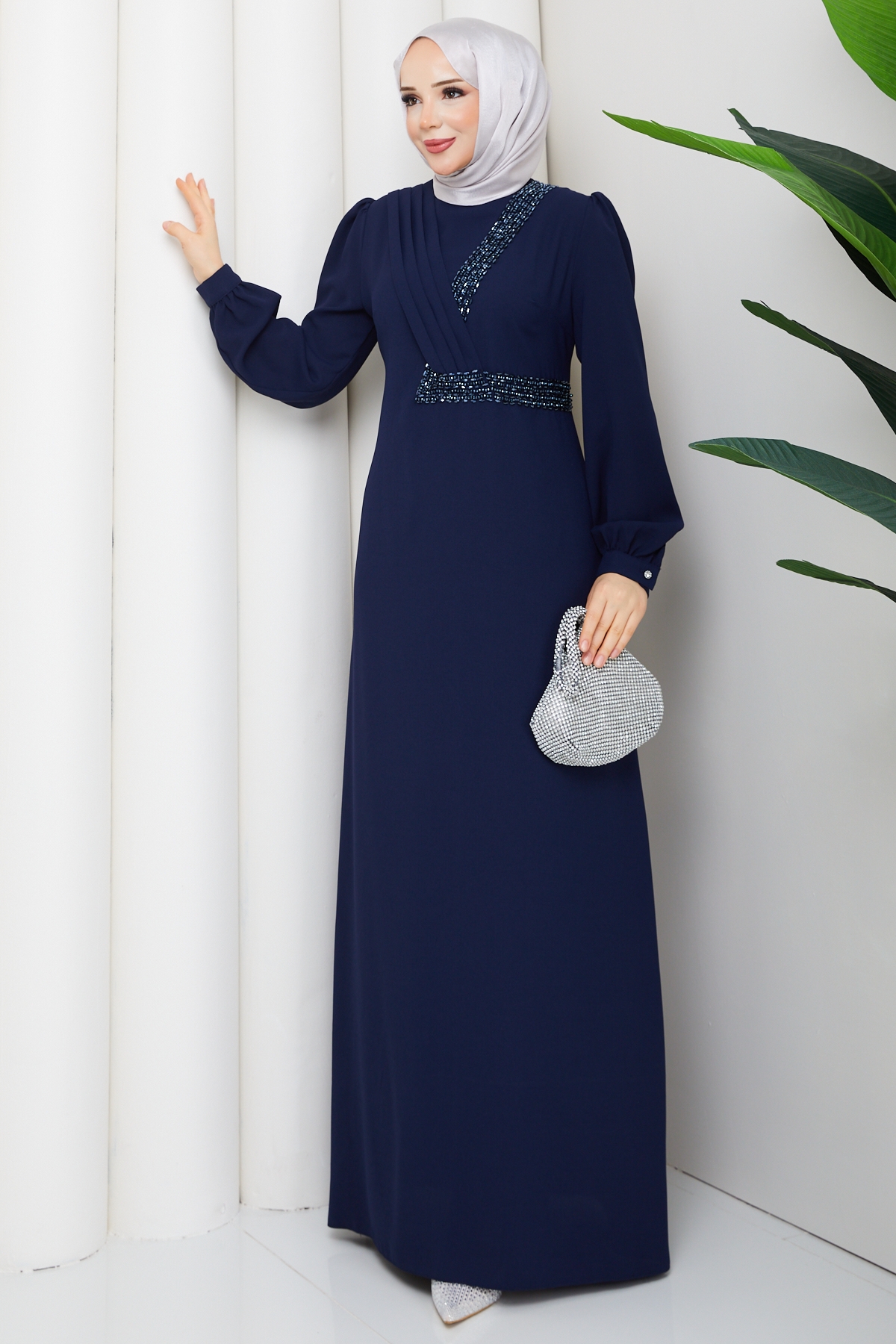 Minel Abiye Elbise - Lacivert