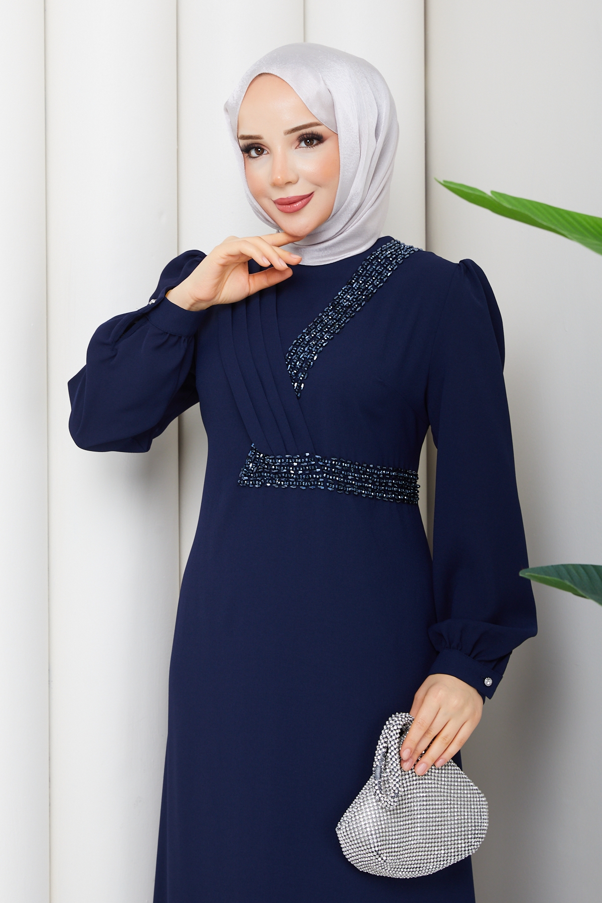 Minel Abiye Elbise - Lacivert