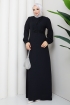Minel Abiye Elbise - Siyah