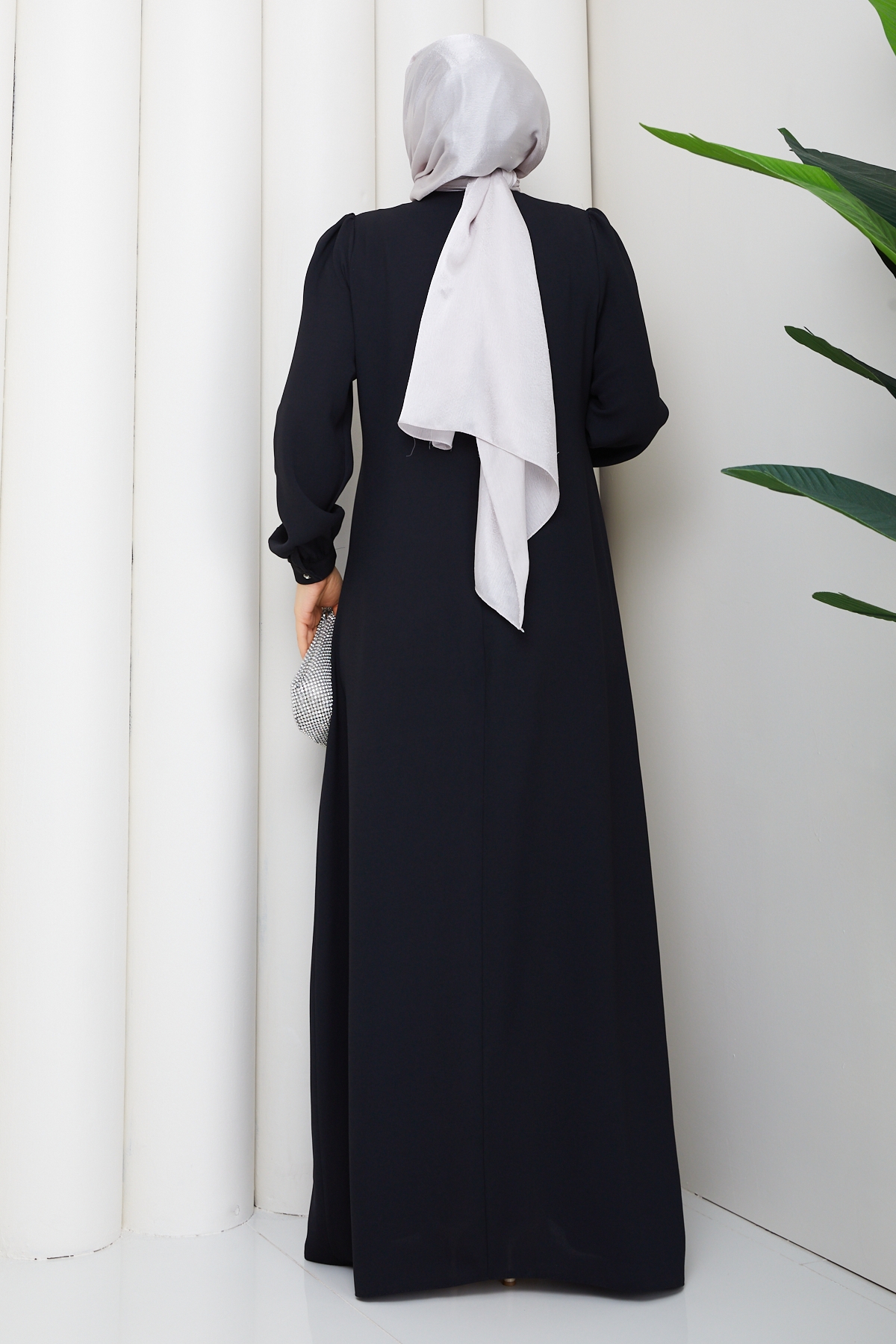 Minel Abiye Elbise - Siyah