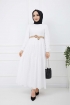 Güpürlü Elbise - Beyaz