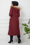 Körüklü İçi Kürklü Kaban 4472 - Bordo