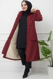 Körüklü İçi Kürklü Kaban 4472 - Bordo