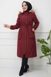 Körüklü İçi Kürklü Kaban 4472 - Bordo