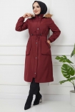 Körüklü İçi Kürklü Kaban 4472 - Bordo