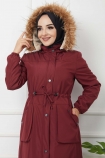 Körüklü İçi Kürklü Kaban 4472 - Bordo